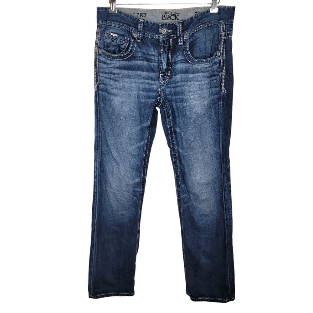 Buckle Black Seven 7 Fit Straight Leg Jeans Size 33x32